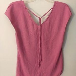 Dana Buchman sleeveless pink sweater size L
